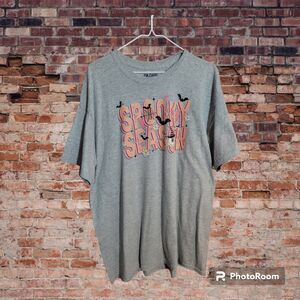 Women's Spooky‎ Season Gildan Gray Size XL Custom